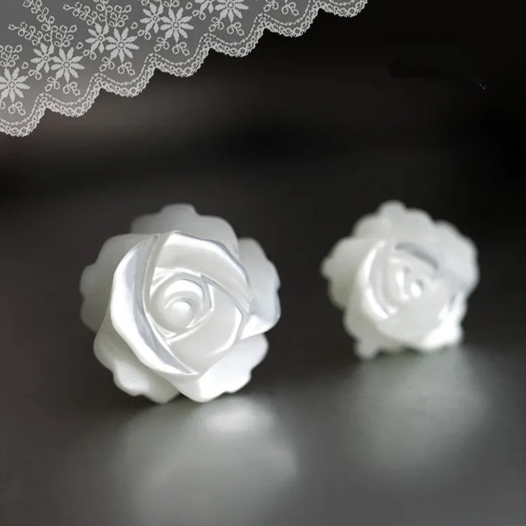925 Sterling Silver Rose Stud Earrings