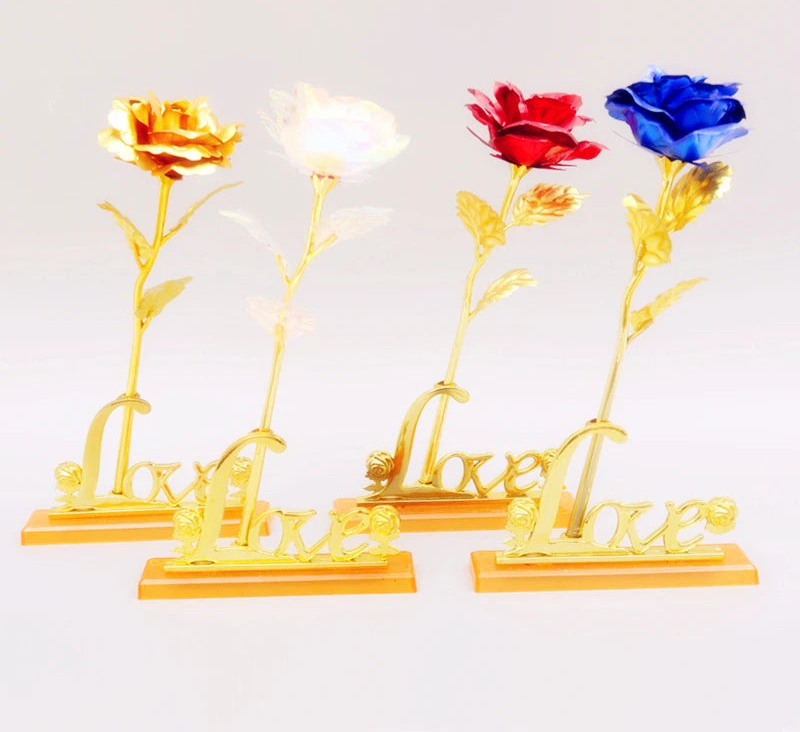 24K Gold Foil Galaxy Rose