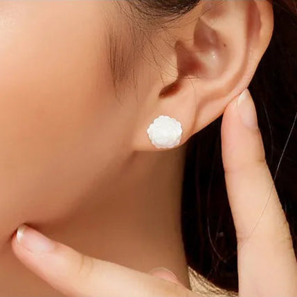 925 Sterling Silver Rose Stud Earrings