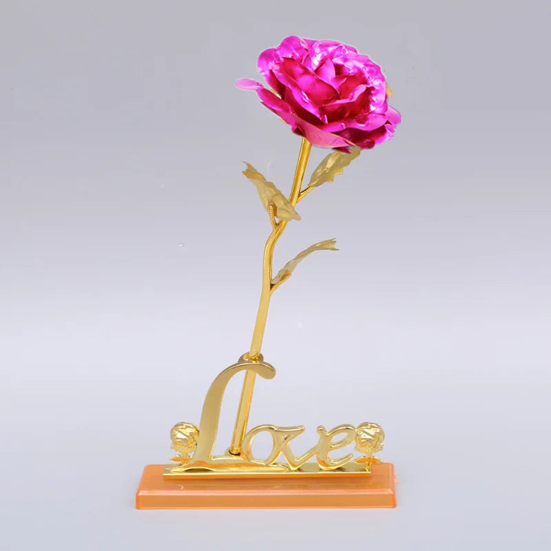 24K Gold Foil Galaxy Rose