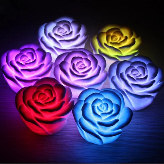 Color-Changing LED Rose Flower Night Light