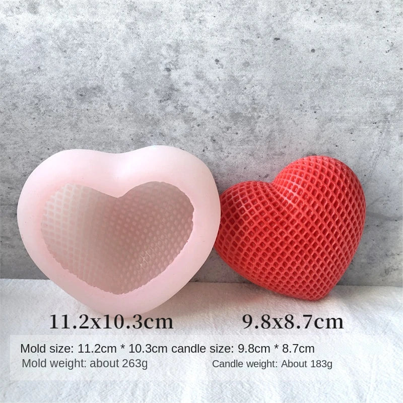 DIY 3D Rose Heart Silicone Mold