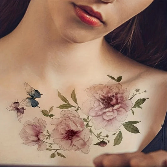 Waterproof Realistic Rose Temporary Tattoo
