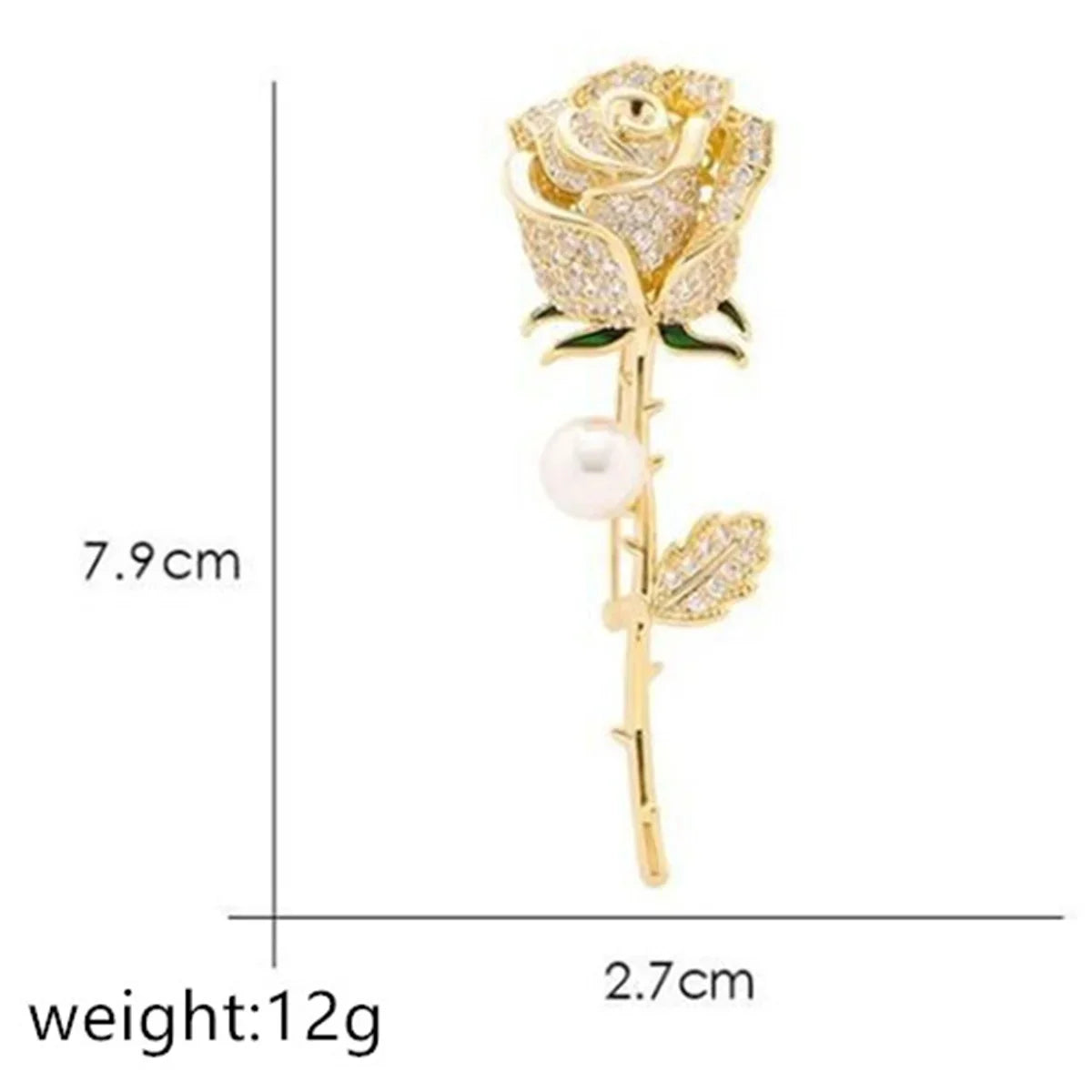 Elegant Rose Brooch Pin