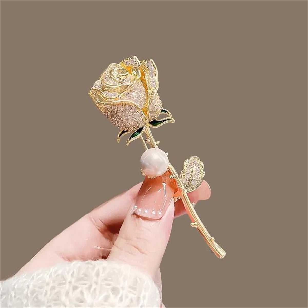 Elegant Rose Brooch Pin