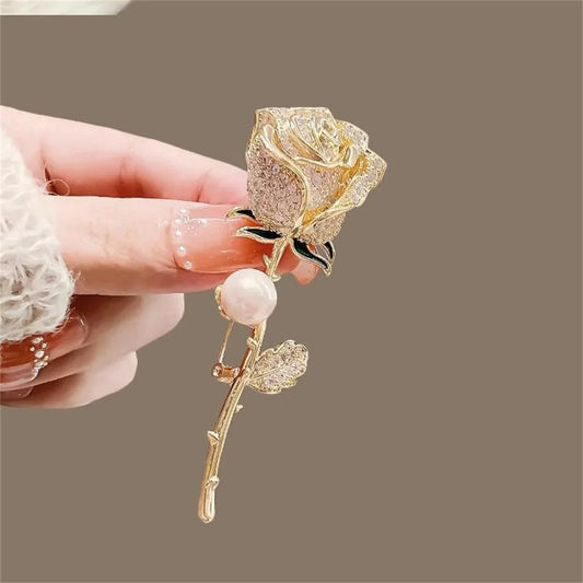 Elegant Rose Brooch Pin