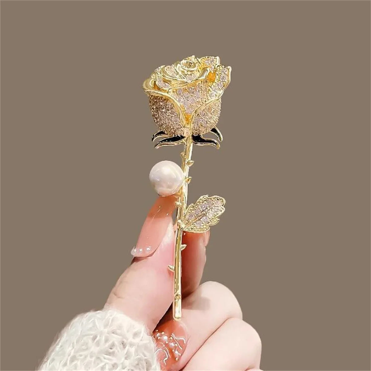 Elegant Rose Brooch Pin
