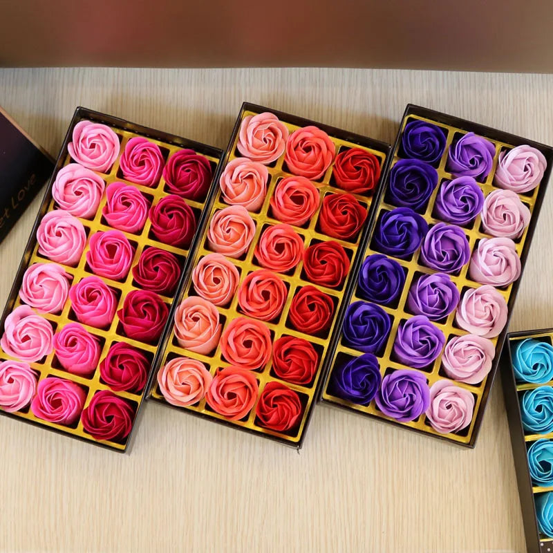 18PCS Luxury Soap Rose Flower Gift Box