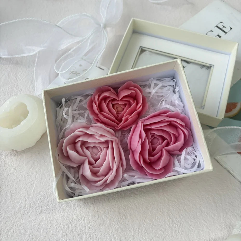 DIY Heart-Shaped Rose Silicone Mold