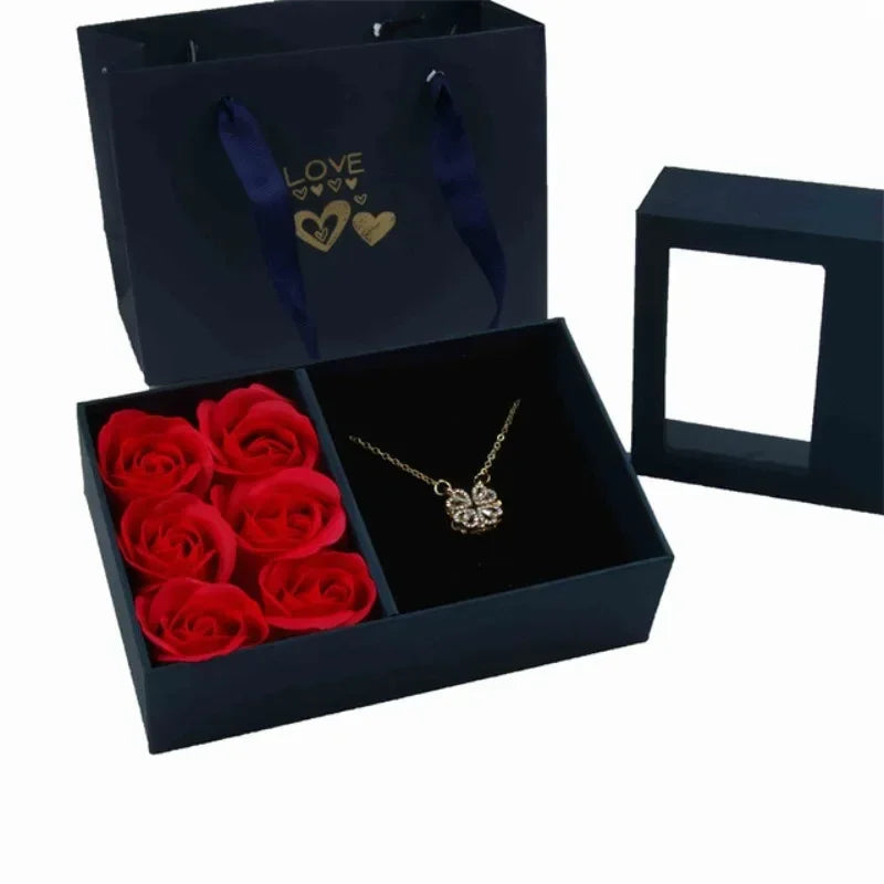 Luxury Eternal Rose Jewelry Gift Box