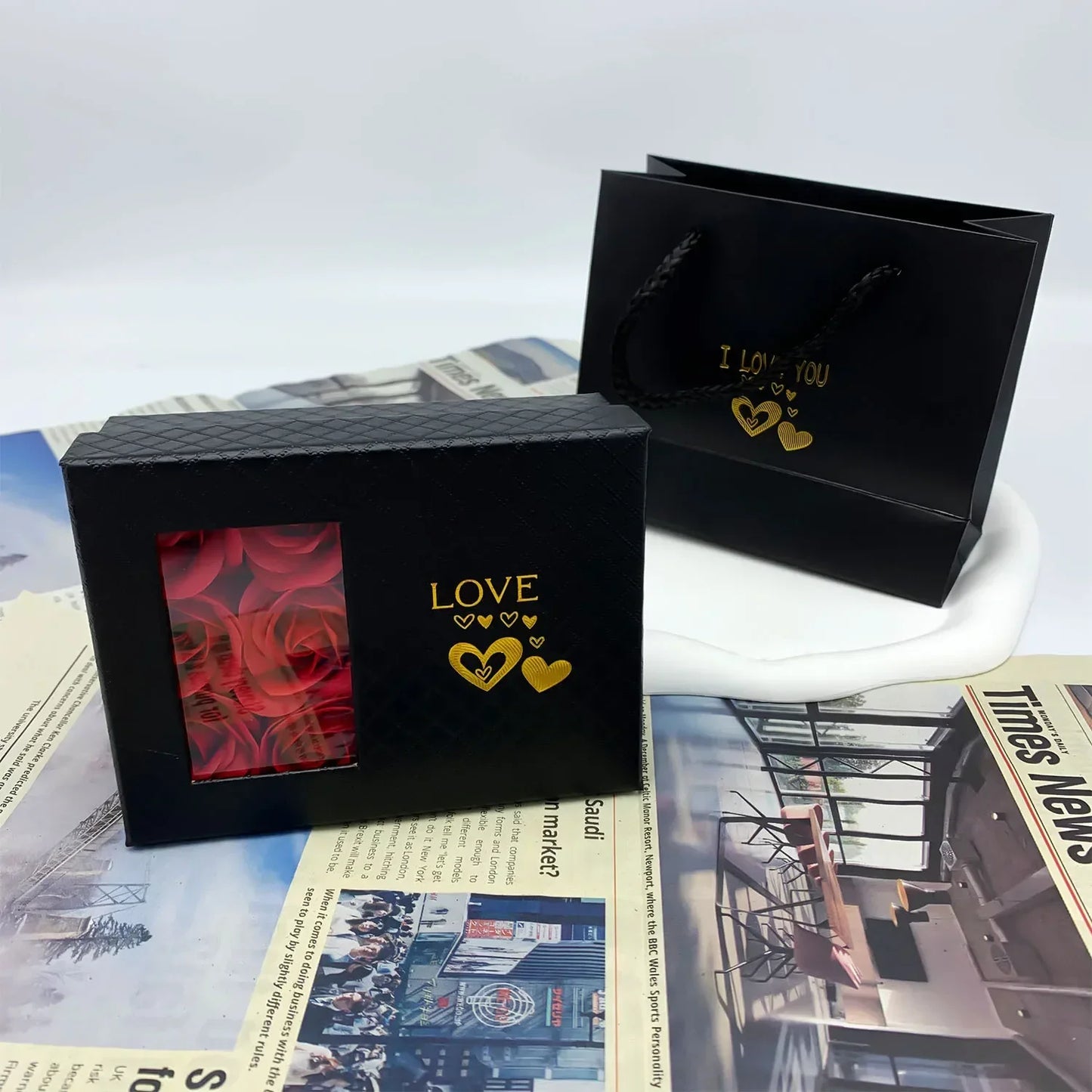 Luxury Eternal Rose Jewelry Gift Box