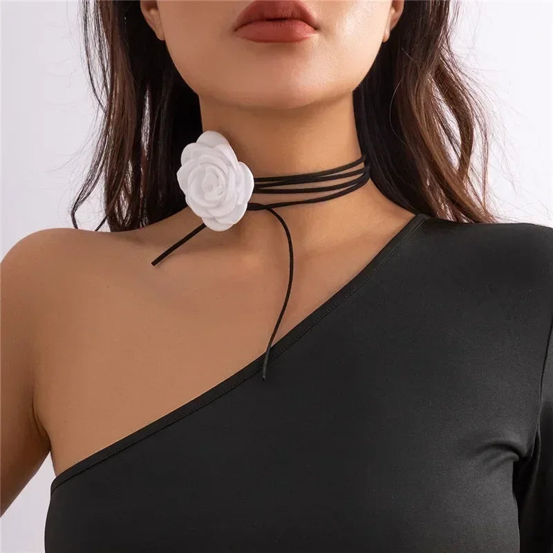 Rose Flower Clavicle Chain Necklace