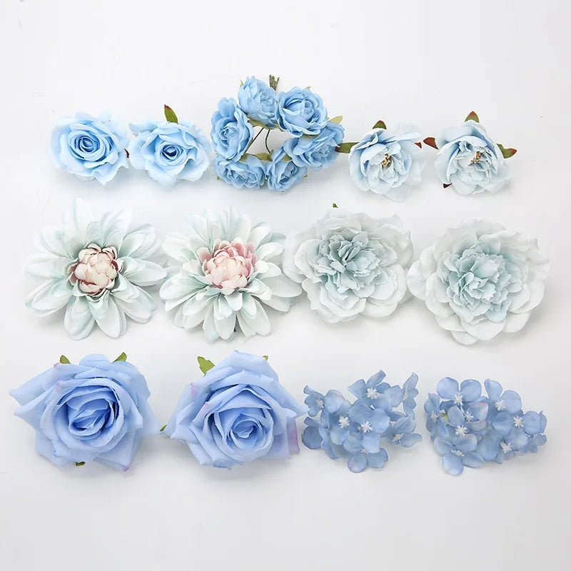 Silk Rose Flower Heads