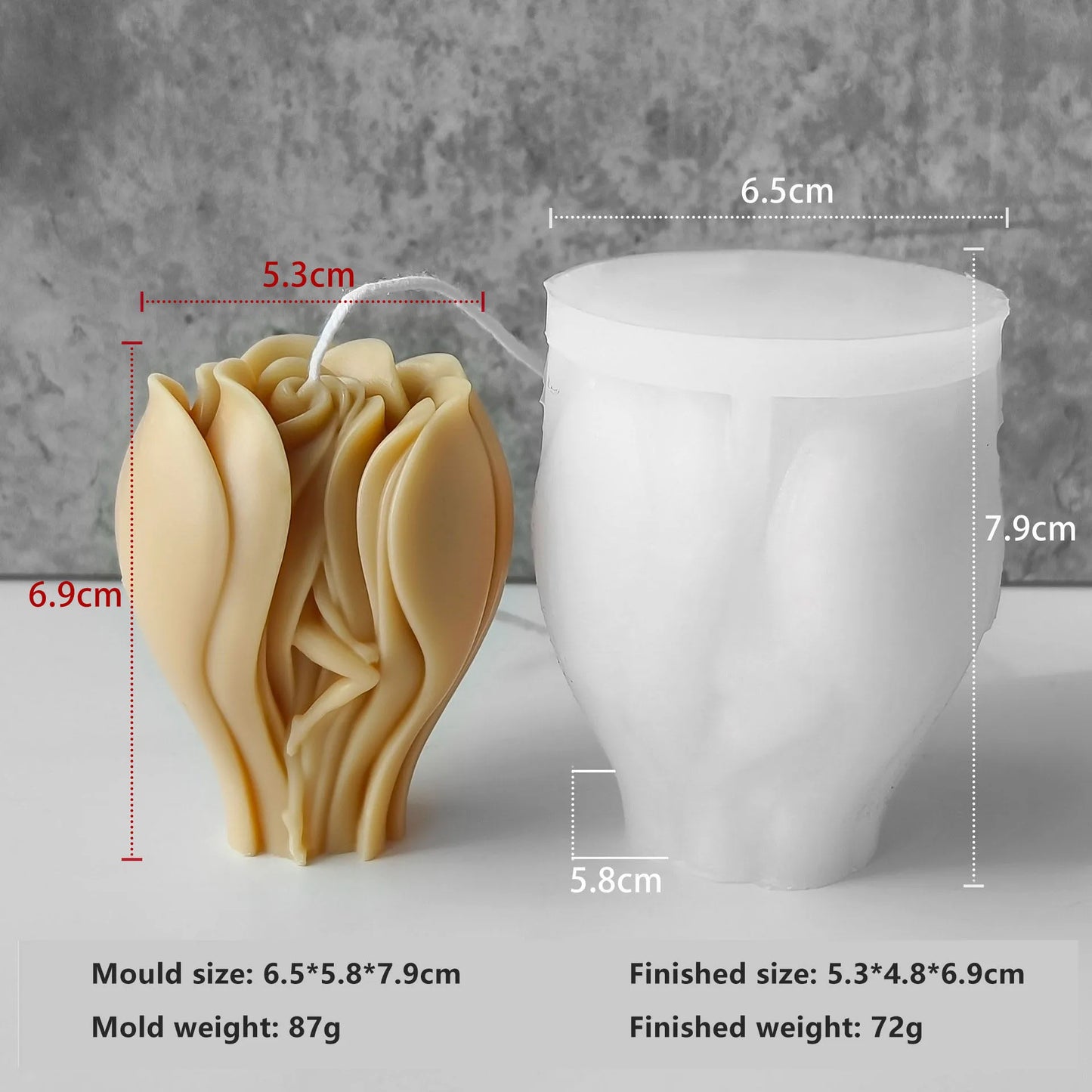 DIY 3D Rose Flower Silicone Mold