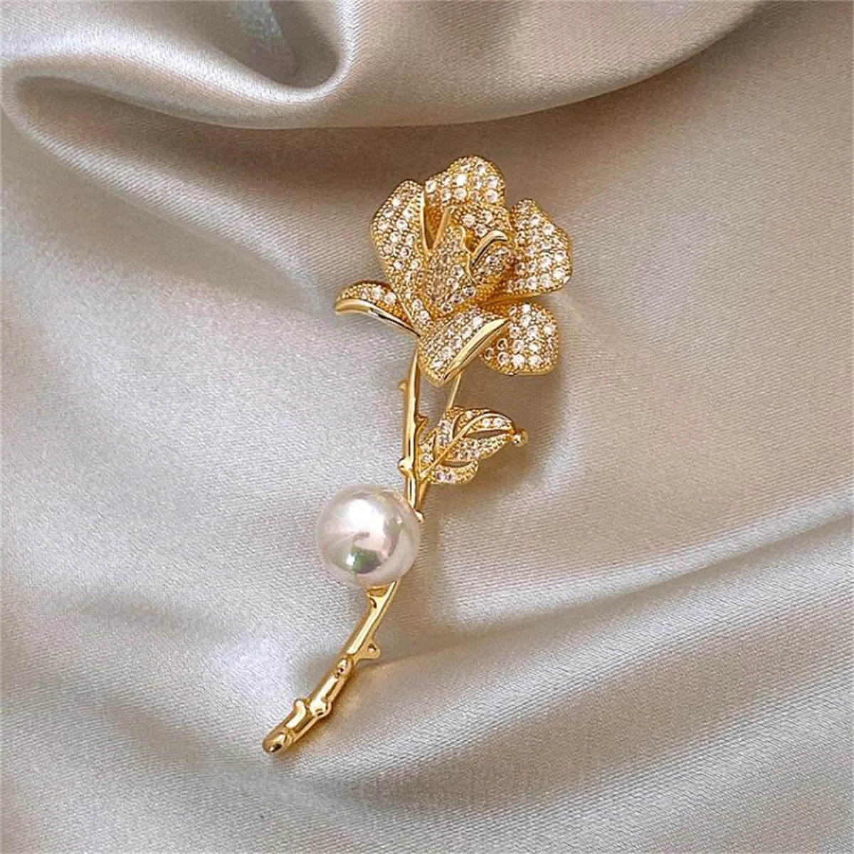 Elegant Rose Brooch Pin