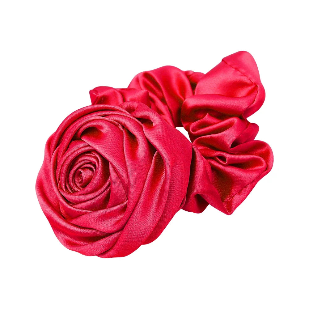 Elegant Rose Fabric Hair Ring