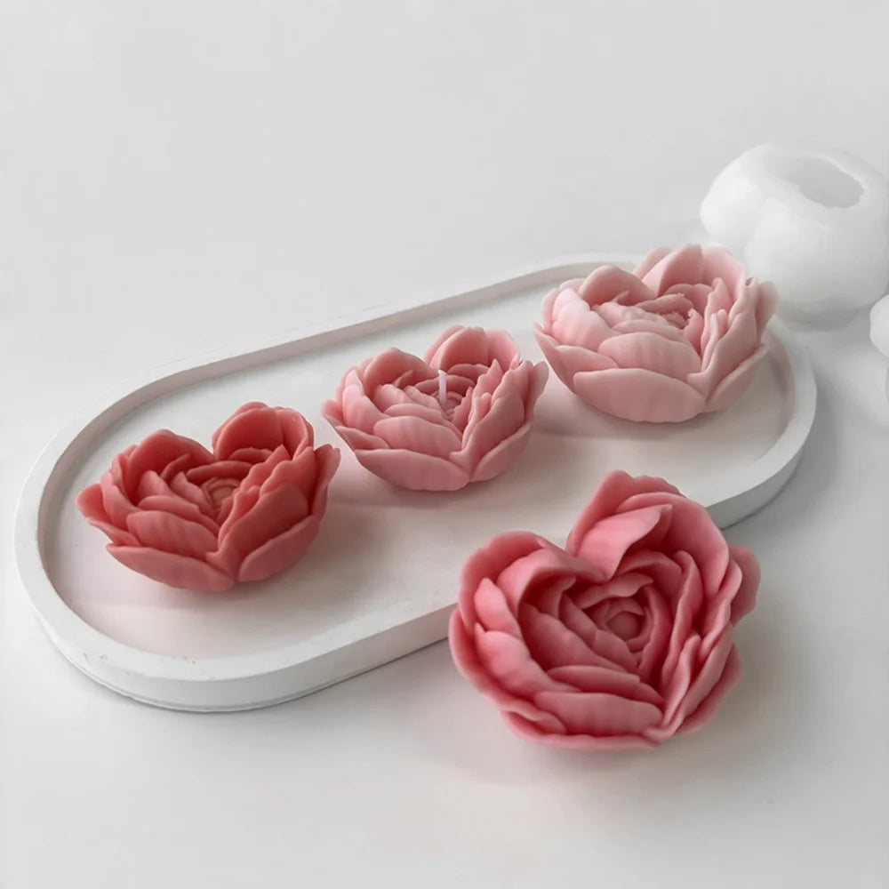 DIY Heart-Shaped Rose Silicone Mold