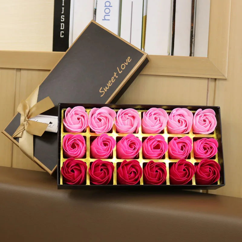 18PCS Luxury Soap Rose Flower Gift Box