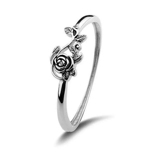 Vintage 925 Sterling Silver Rose Ring