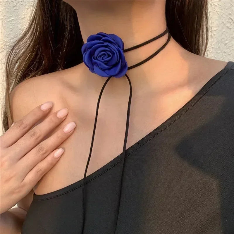 Rose Flower Clavicle Chain Necklace