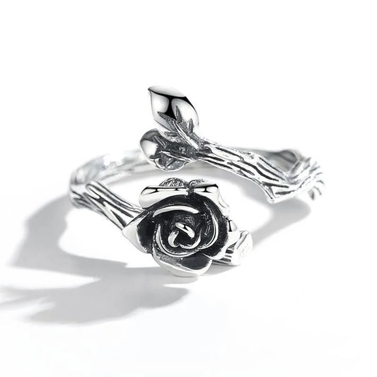Retro Rose Open Ring