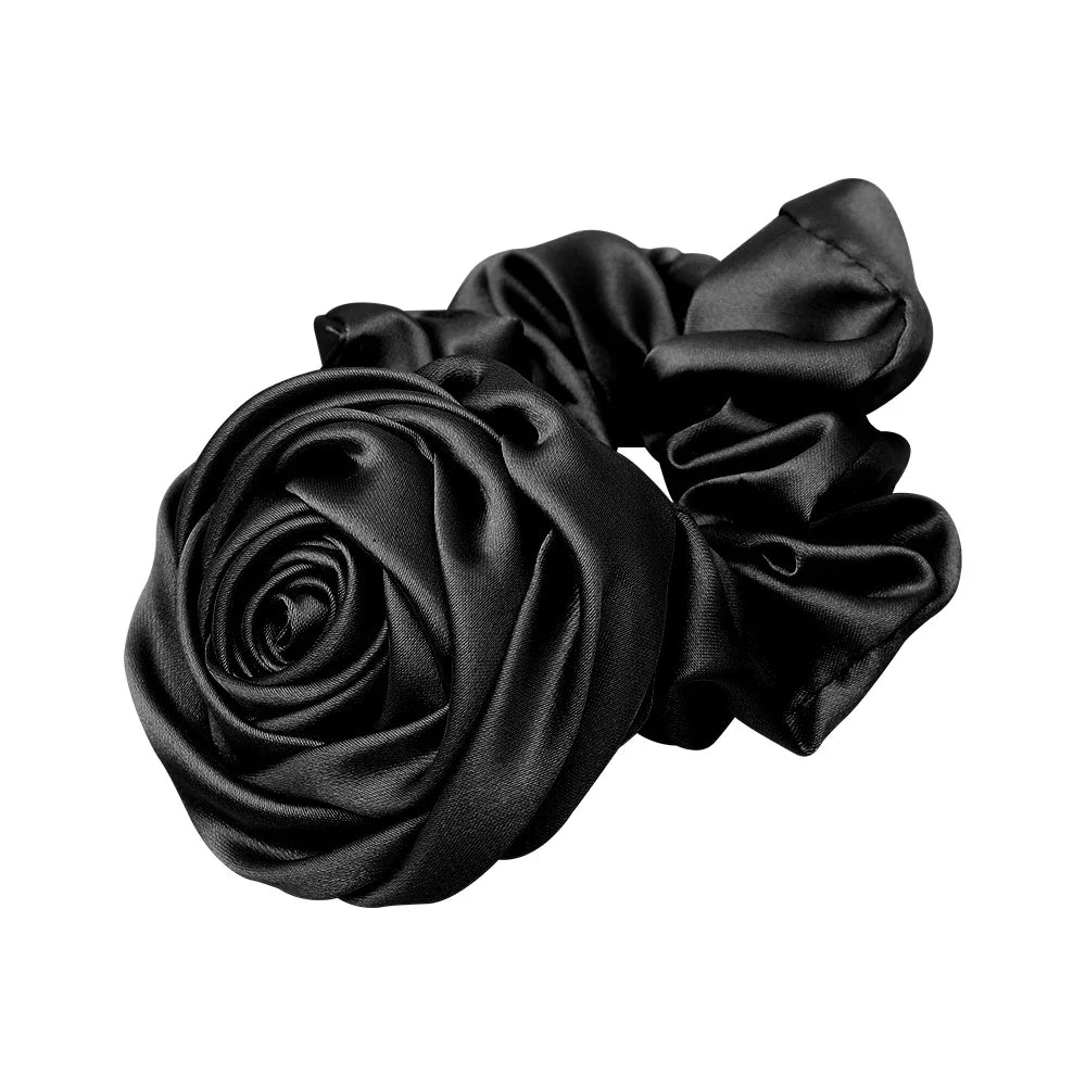 Elegant Rose Fabric Hair Ring