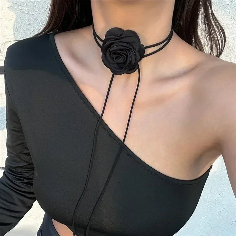Rose Flower Clavicle Chain Necklace
