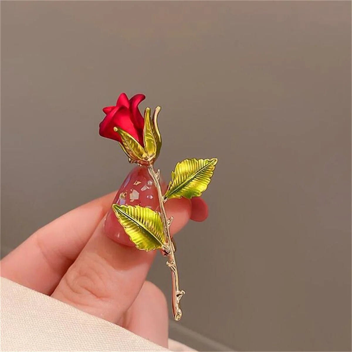 Elegant Rose Brooch Pin