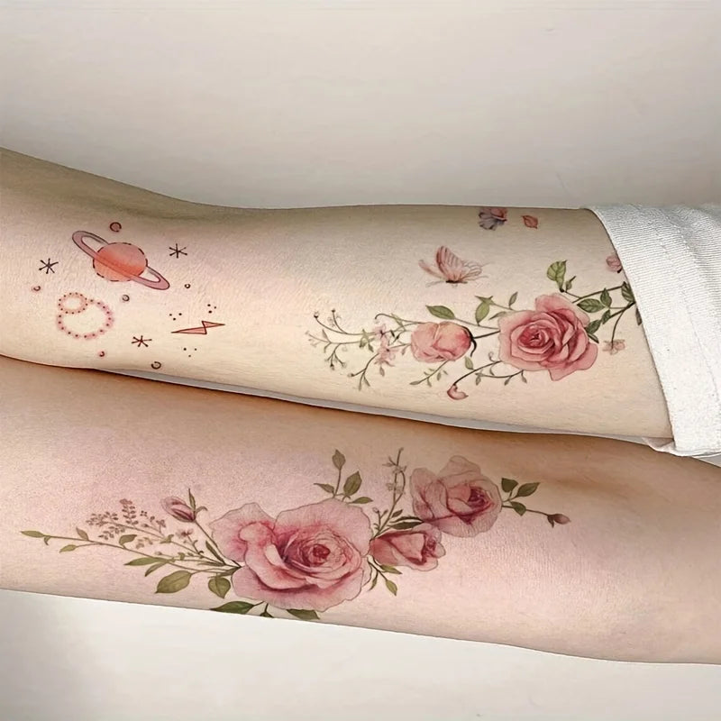 Waterproof Realistic Rose Temporary Tattoo