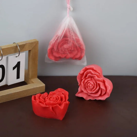 DIY 3D Rose Heart Silicone Mold