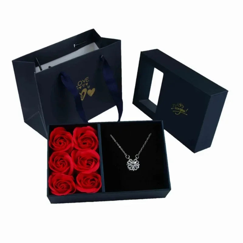 Luxury Eternal Rose Jewelry Gift Box