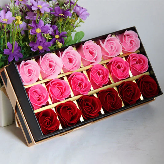 18PCS Luxury Soap Rose Flower Gift Box