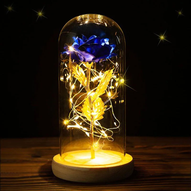 LED Eternal Rose Glass Light