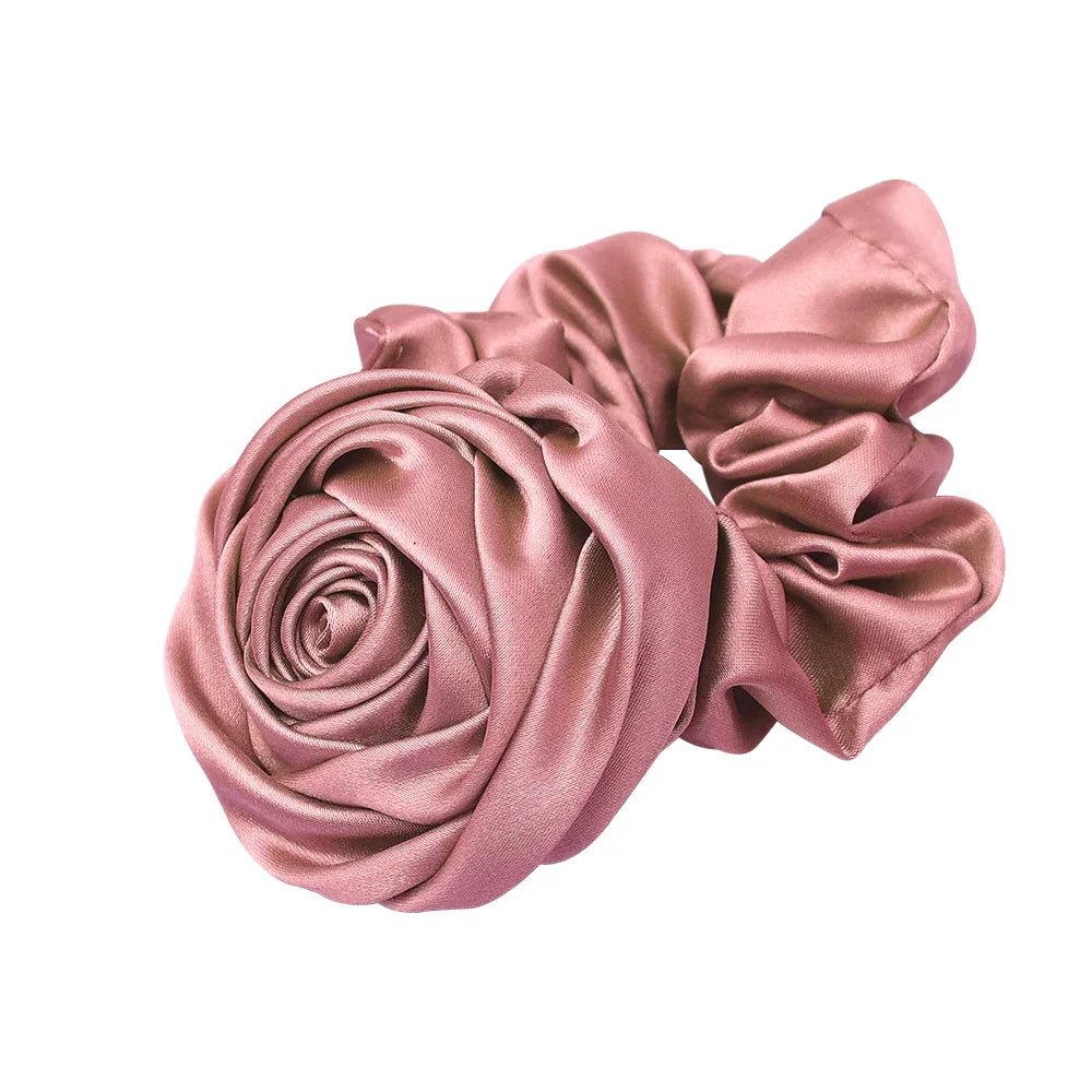 Elegant Rose Fabric Hair Ring