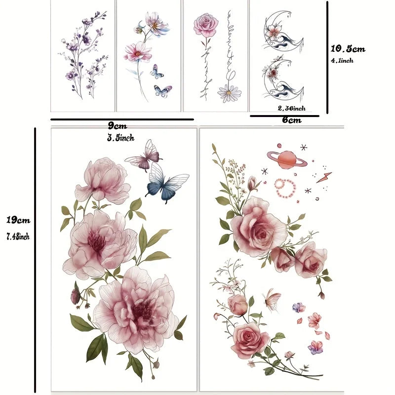 Waterproof Realistic Rose Temporary Tattoo