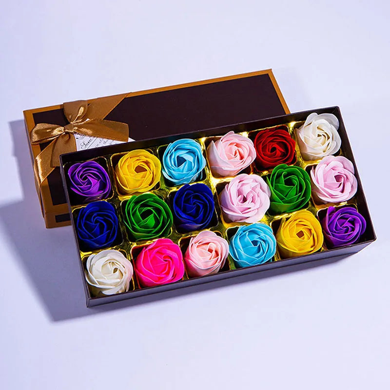18PCS Luxury Soap Rose Flower Gift Box
