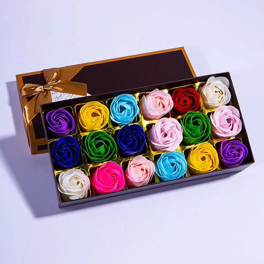 18PCS Luxury Soap Rose Flower Gift Box