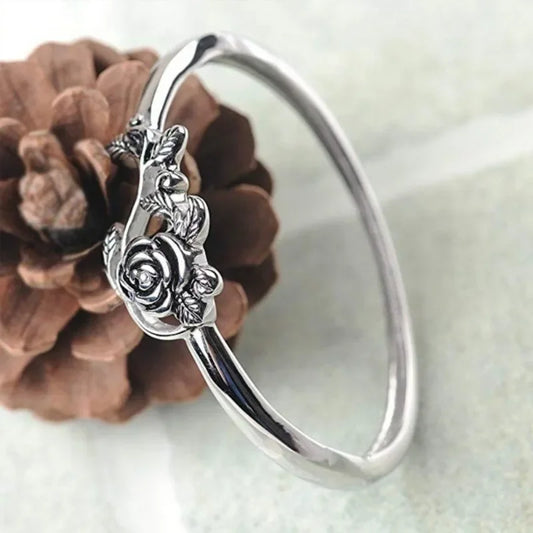 Vintage 925 Sterling Silver Rose Ring