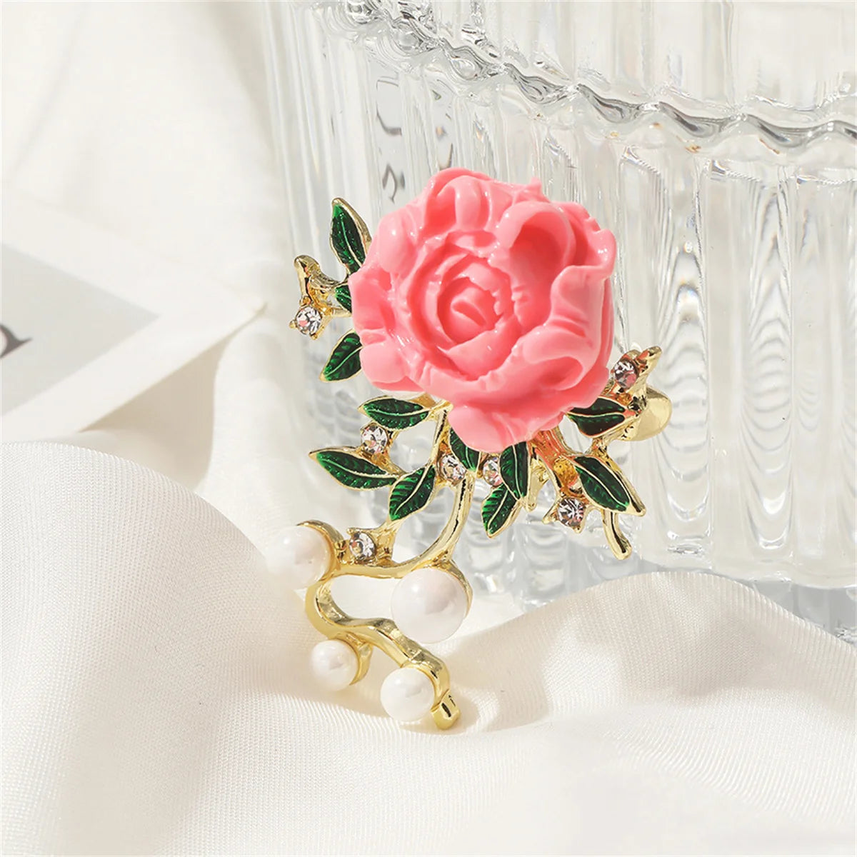 Elegant Rose Brooch Pin
