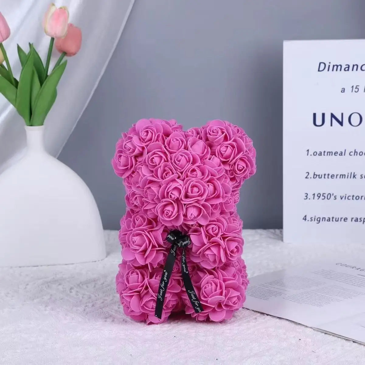 Romantic Artificial Flower Rose Teddy
