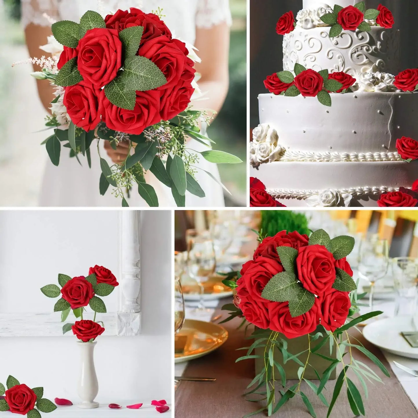 Multi-Color Artificial Roses