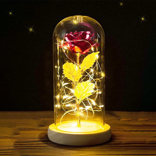LED Eternal Rose Glass Light