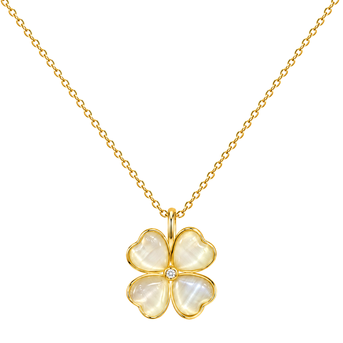Udroze Gold Four Leaf Clover Necklace for Women Dainty Shamrock Jewelry - image 1