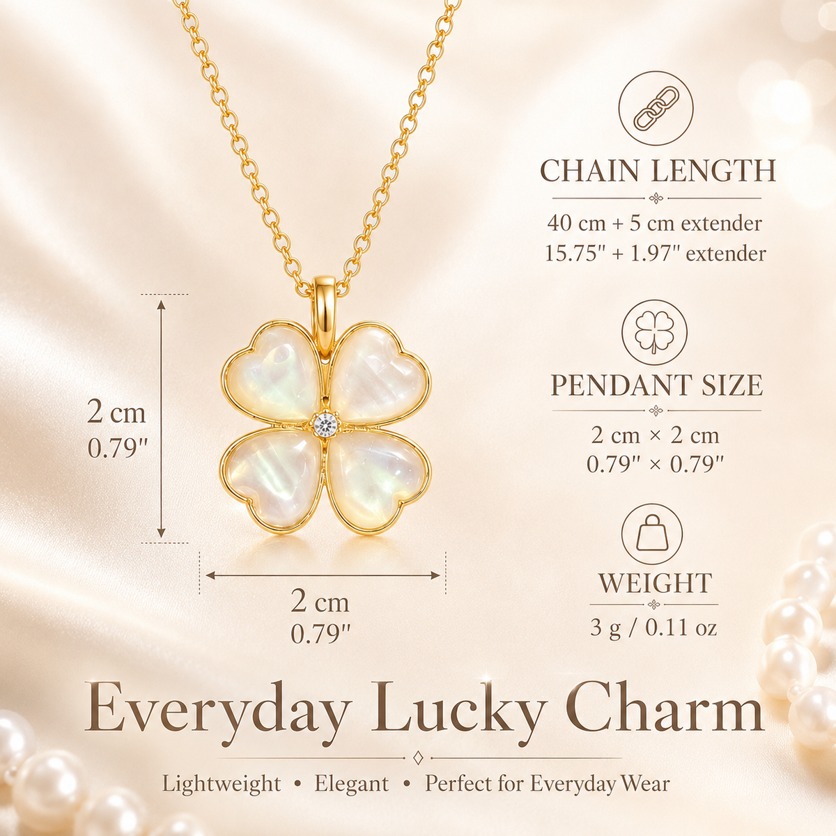 Udroze Gold Four Leaf Clover Necklace for Women Dainty Shamrock Jewelry - image 3