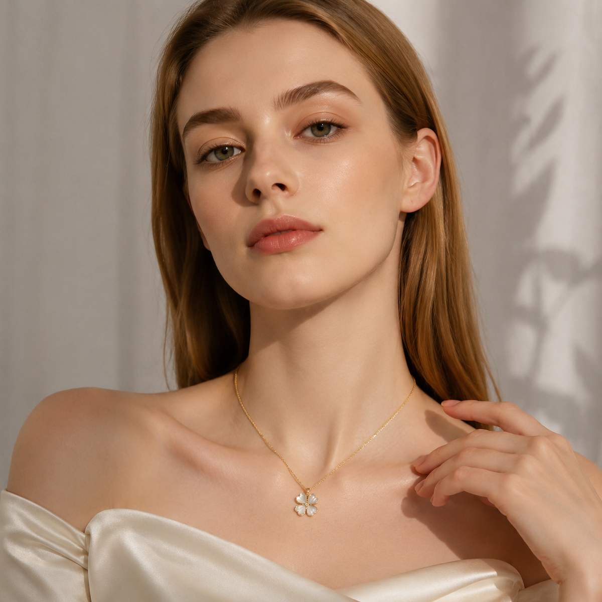 Udroze Gold Four Leaf Clover Necklace for Women Dainty Shamrock Jewelry - image 4