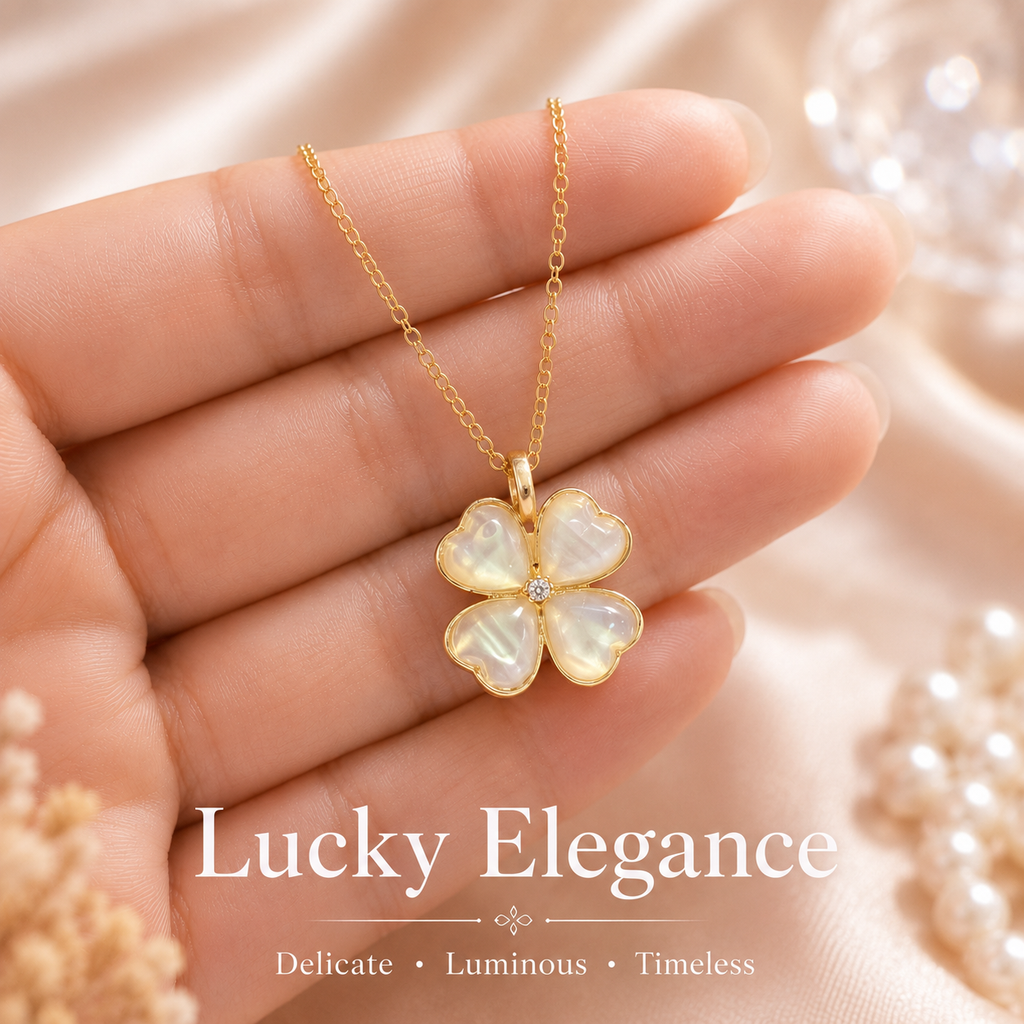 Udroze Gold Four Leaf Clover Necklace for Women Dainty Shamrock Jewelry - image 5