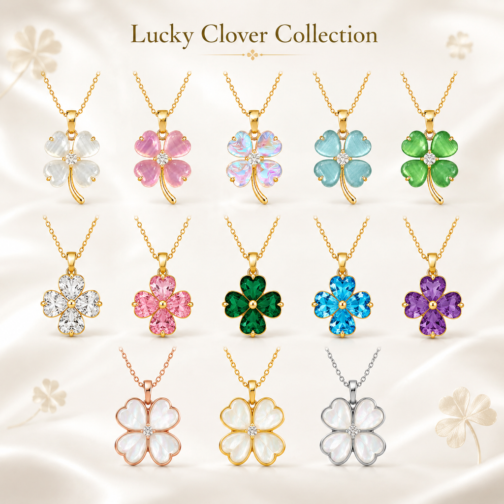 Udroze Iridescent Four Leaf Clover Necklace for Women Shamrock Jewelry - image 7